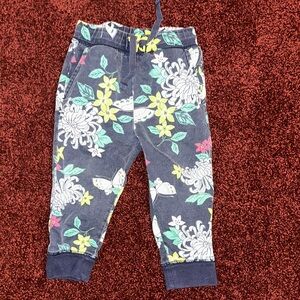 Tea Collection Navy Floral Kids Joggers